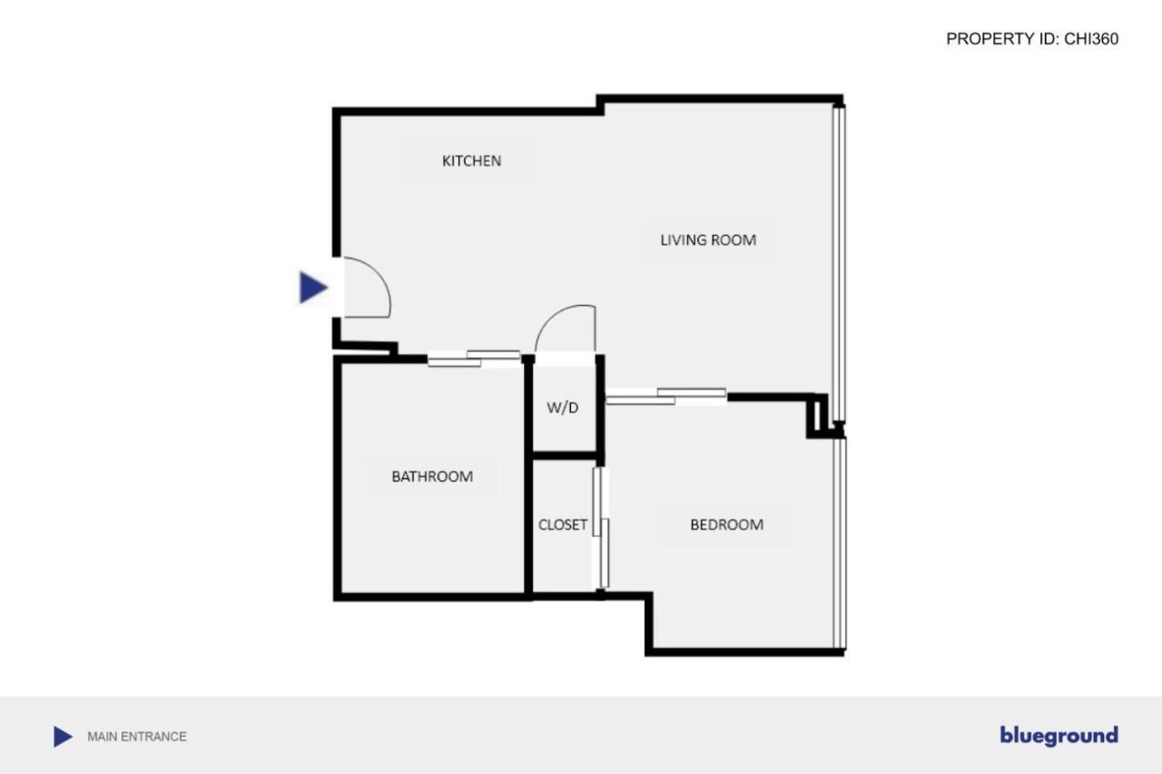 River N 1br W Gym Pool Nr L Stop Chi-360 Apartment