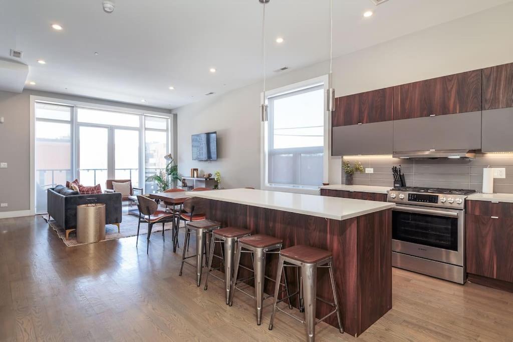 Apartment Breathtaking Chi Unit In River North With Rooftop Deck - Penthouse A - Sleeps 11 Chicago